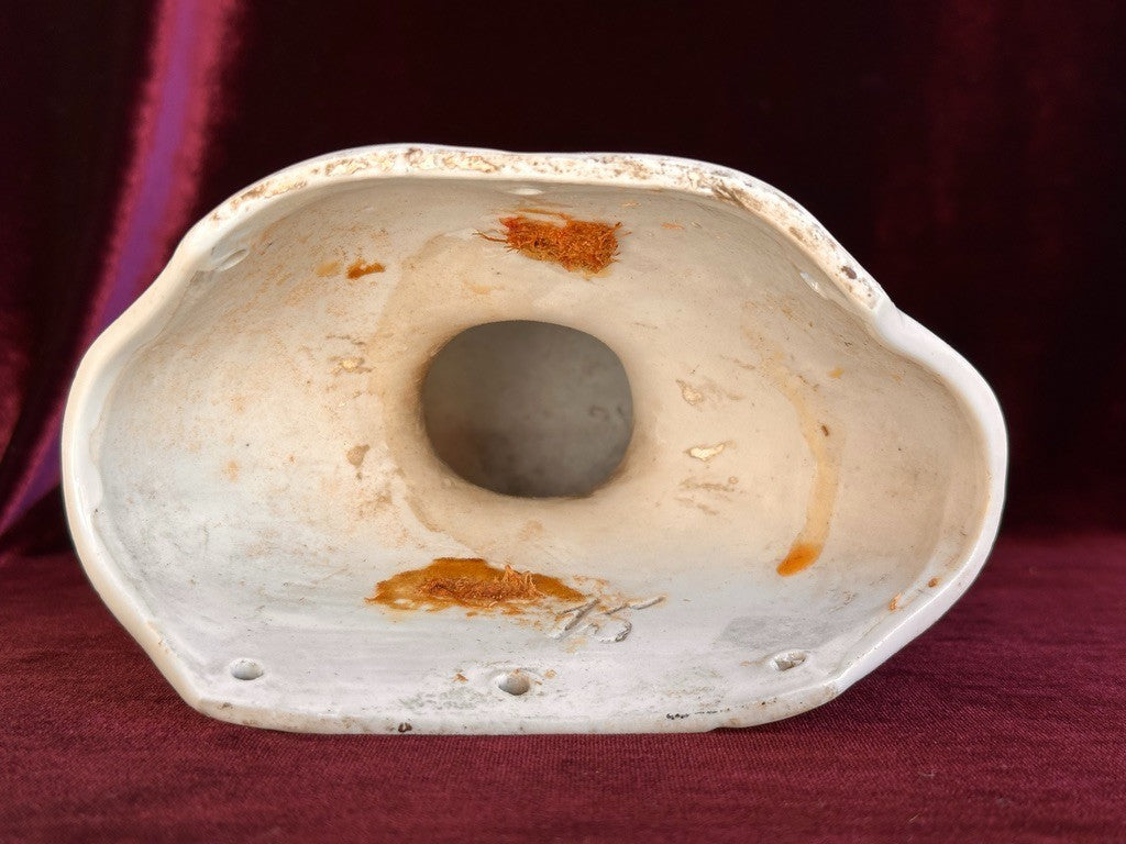 Lot of 2 Large Antique German Flat Top Highbrow China Dolls Shoulder Heads Only