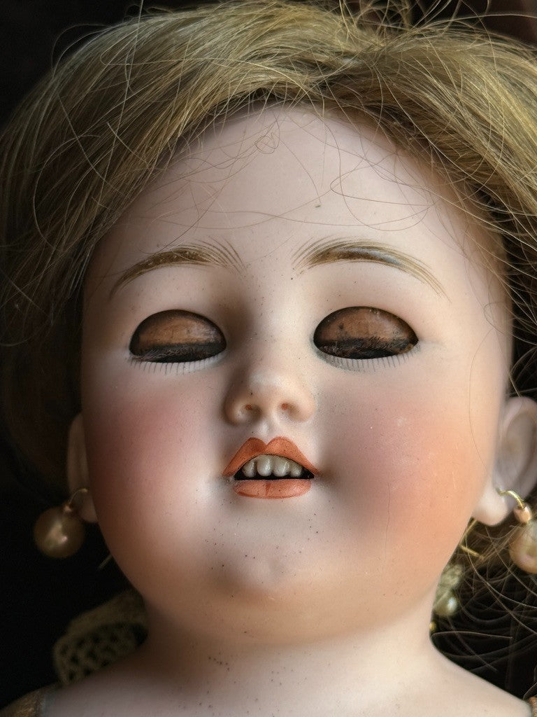 Antique German 22” Simon Halbig 1250 Bisque Shoulder Head Doll