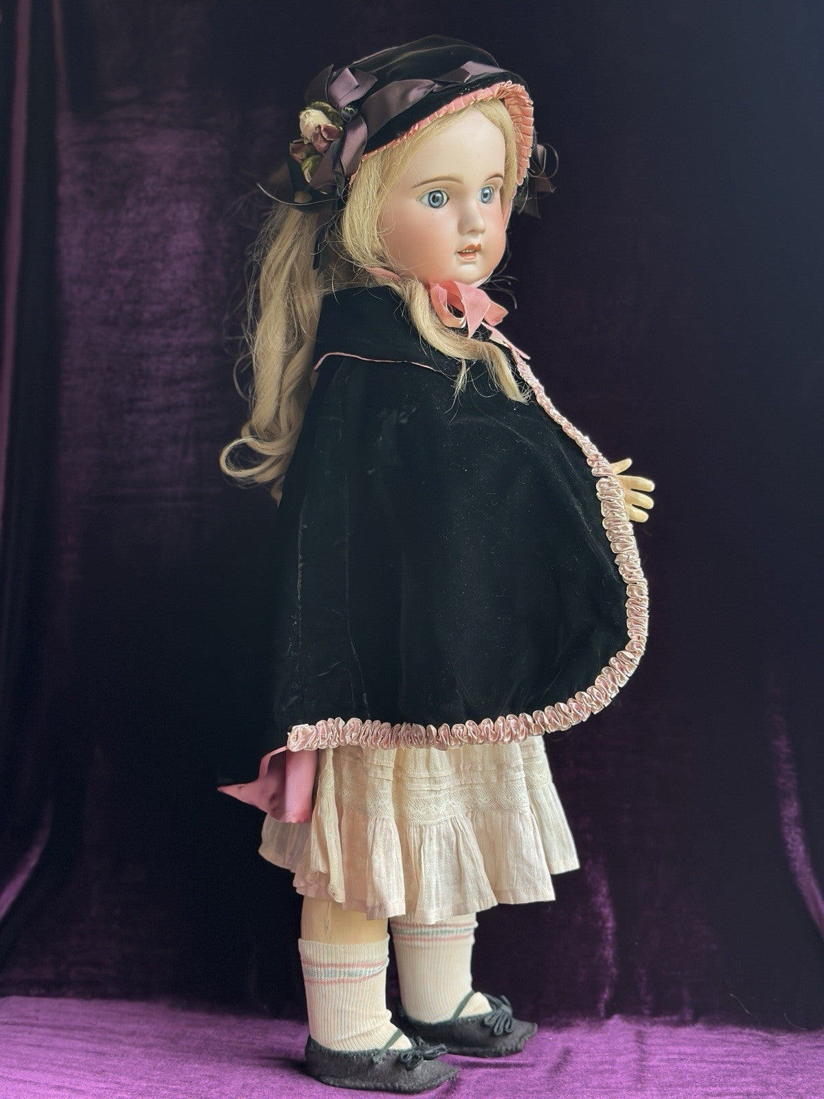 Large Antique French 29” SFBJ Jumeau Bisque Head Doll