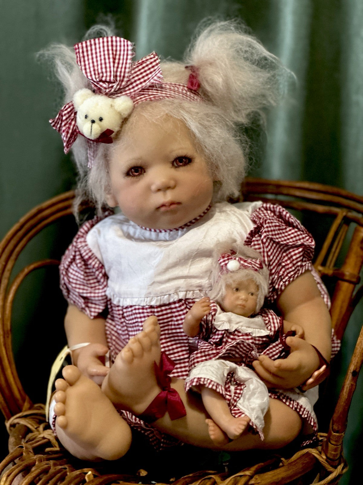 MIB German Annette Himstedt Vinyl Baby & Kleine Leischen 24” Vinyl Dolls Box/Tag