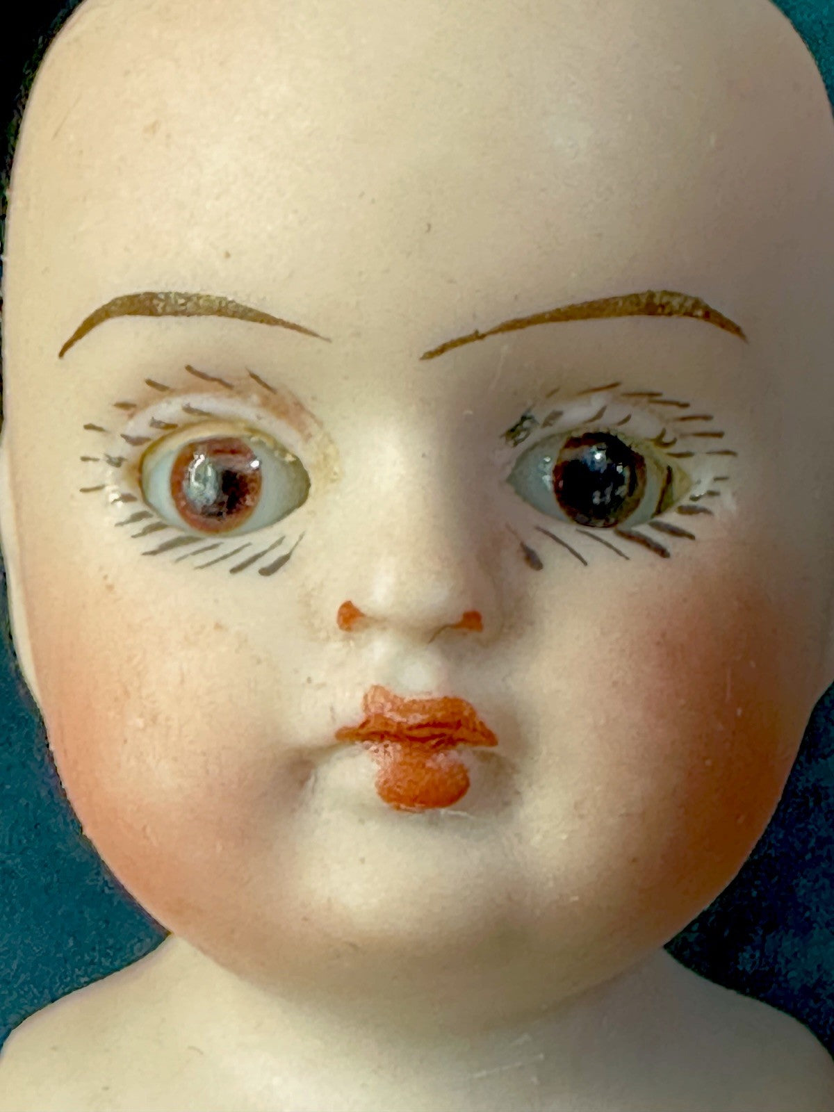 Antique German Kestner 4 1/2” All Bisque Mignonette Doll Closed Mouth Mold 150