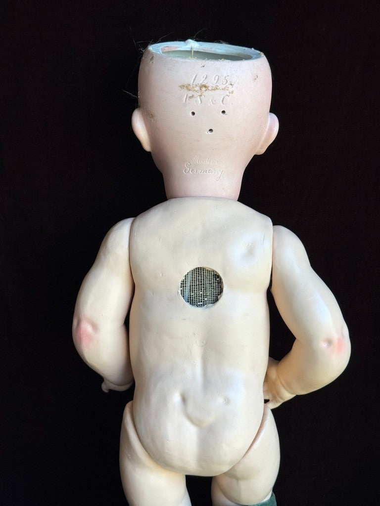 Antique German 21" Franz Schmidt 1295 Bisque Head Baby Doll Flirty Eyes