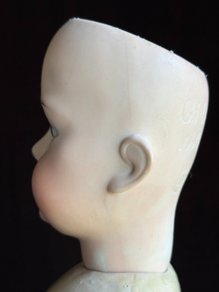 Antique German 24” C.M. Bergmann Waltershausen 1916 Bisque Head Doll