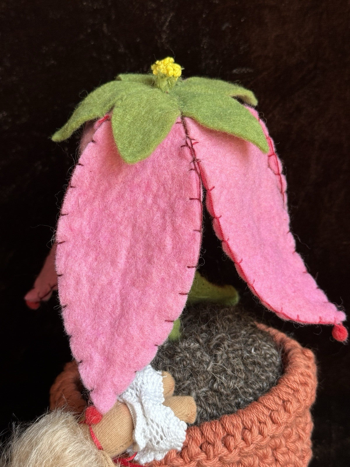 OOAK Miniature Waldorf Style Handmade Cloth Thumbelina Doll