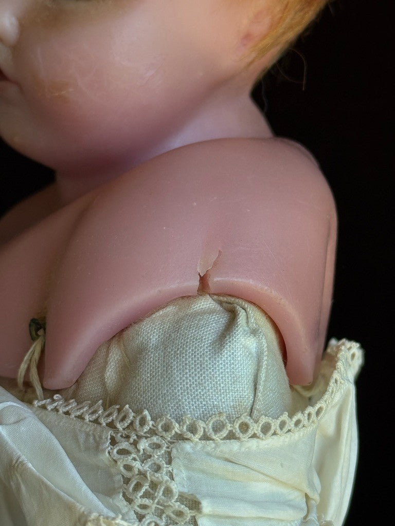 Antique English 21" Pierotti Poured Wax Doll