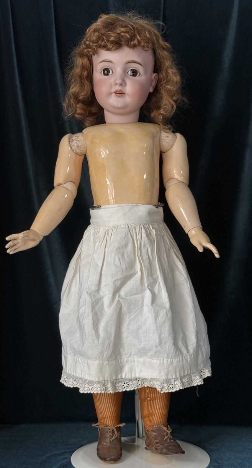 Large Antique German Kestner 164 Bisque Head Composition Body 28” Doll