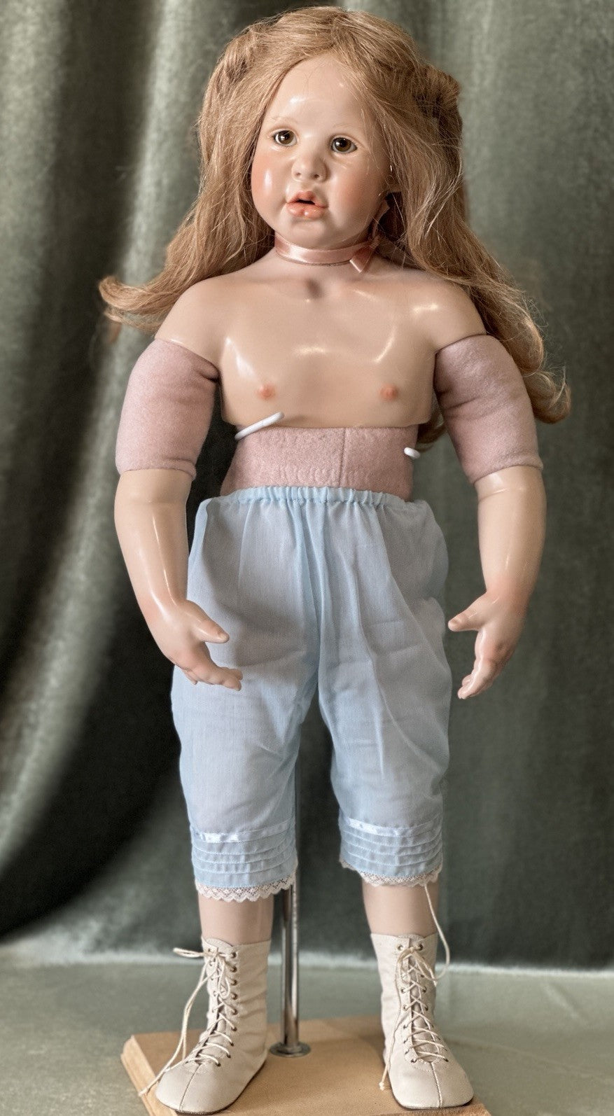 Collectible Artist Susan Krey Baby 26” Doll “Veronica” Wax Over Porcelain  LE 25