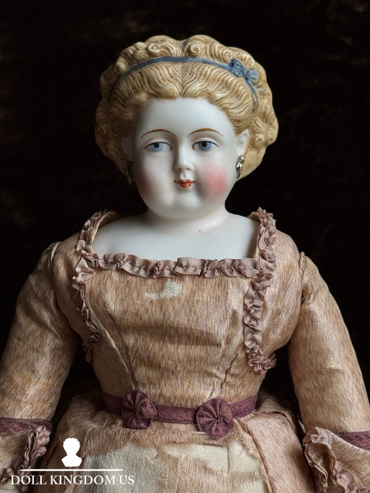 Antique German ABG (?) 11.5” Bisque Head Parian Fashion Doll