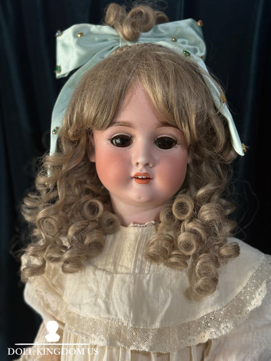 Antique German Schoenau & Hoffmeister 1906 Bisque Head Composition Body 28” Doll