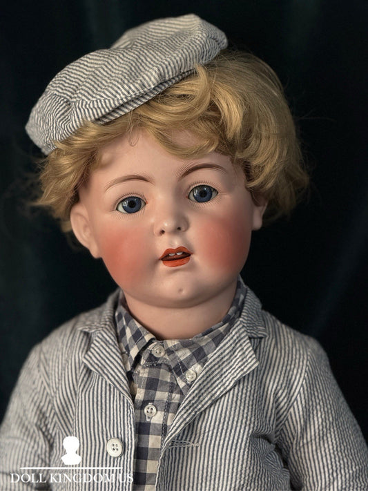 Huge 28” Antique German Franz Schmidt Mold 1295 Baby Boy Doll Porcelain Head