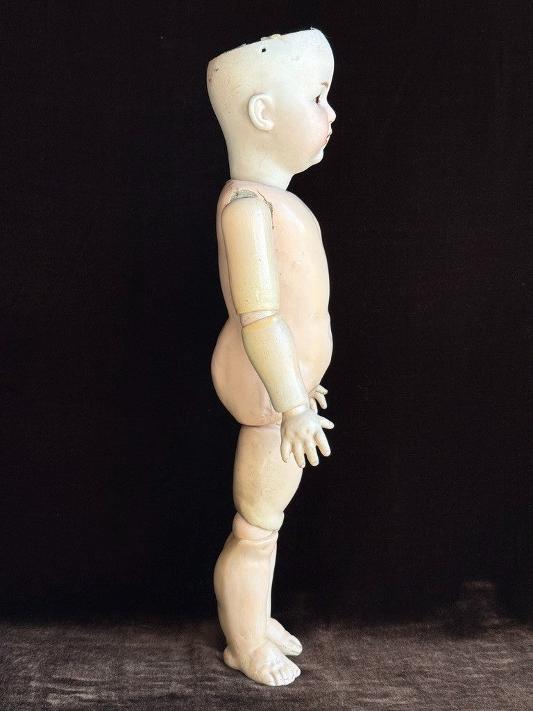 Antique German 16” Gebruder Heubach 10532 Bisque Head Character Doll