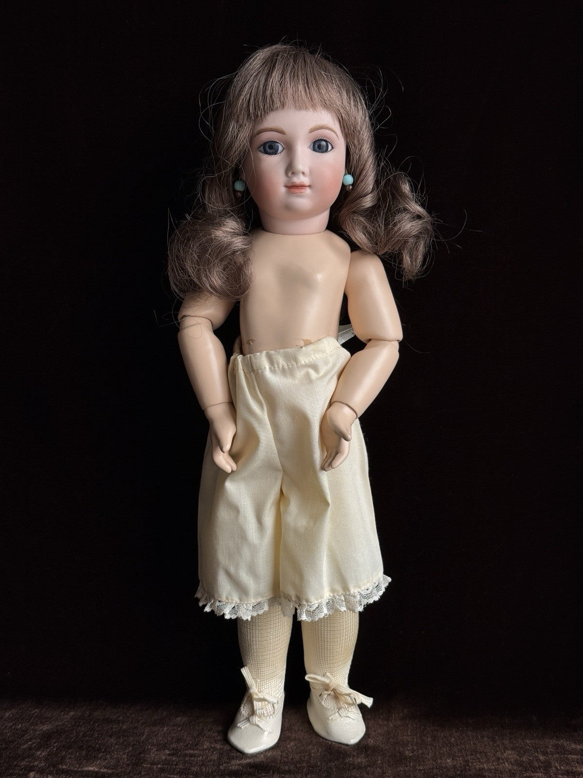 Vintage Lynda & Alan Marx Porcelain 15” Repro of Antique French Thuillier Doll
