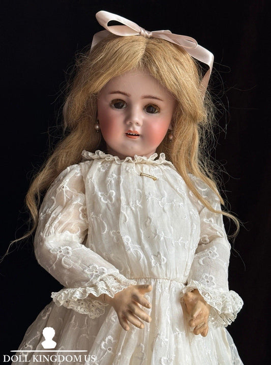 Large Antique German French 30” Tete Jumeau Simon Halbig Dep Bisque Head Doll