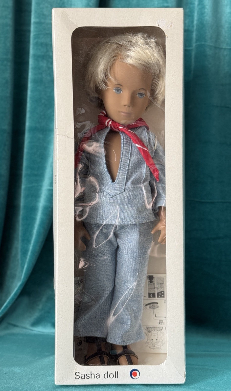 Collectible England Vinyl Sasha 302 Gregor Fair Blue Suit Boy Doll Box/Tag