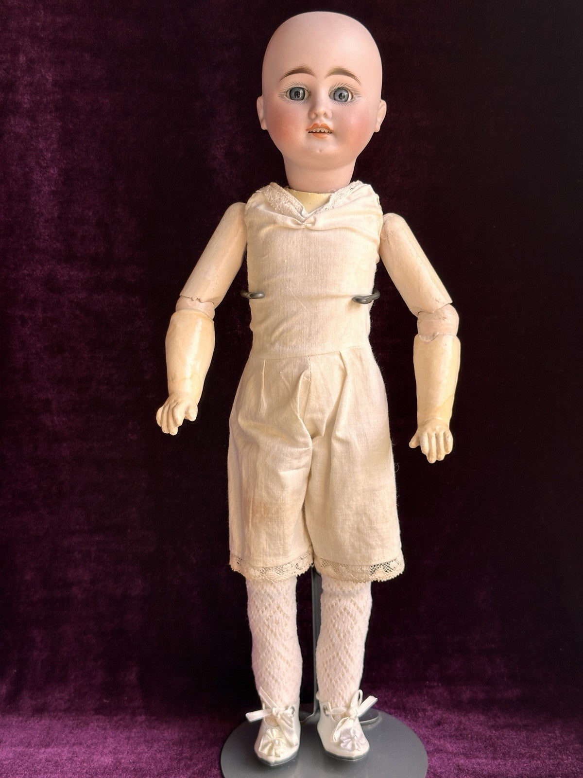 Antique German 15” Gebruder Kuchelnanz 44 DEP Bisque Head Doll