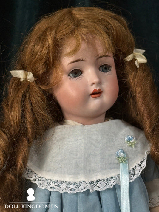 Antique German Hertel, Schwab (?) Mold 136/10 Bisque Head 18” Doll