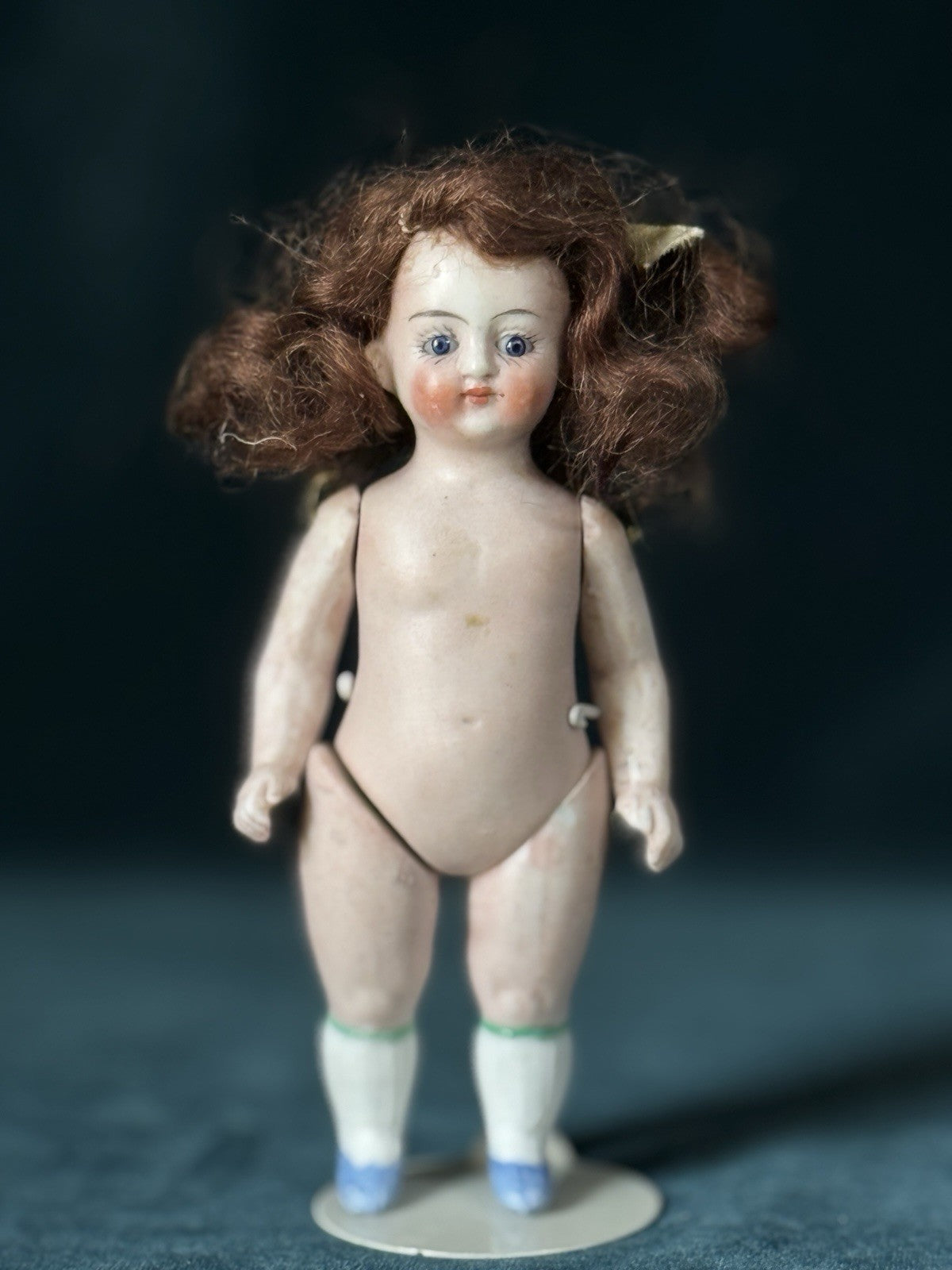 Unidentified Antique German 5” All Bisque Mignonette Dollhouse Doll Mold 5001