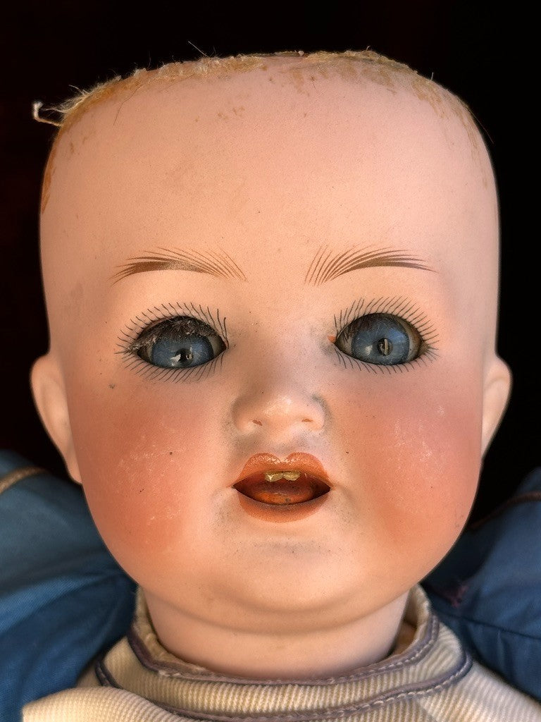 Antique German 15" Heubach Koppelsdorf 342 Bisque Head Character Baby Doll