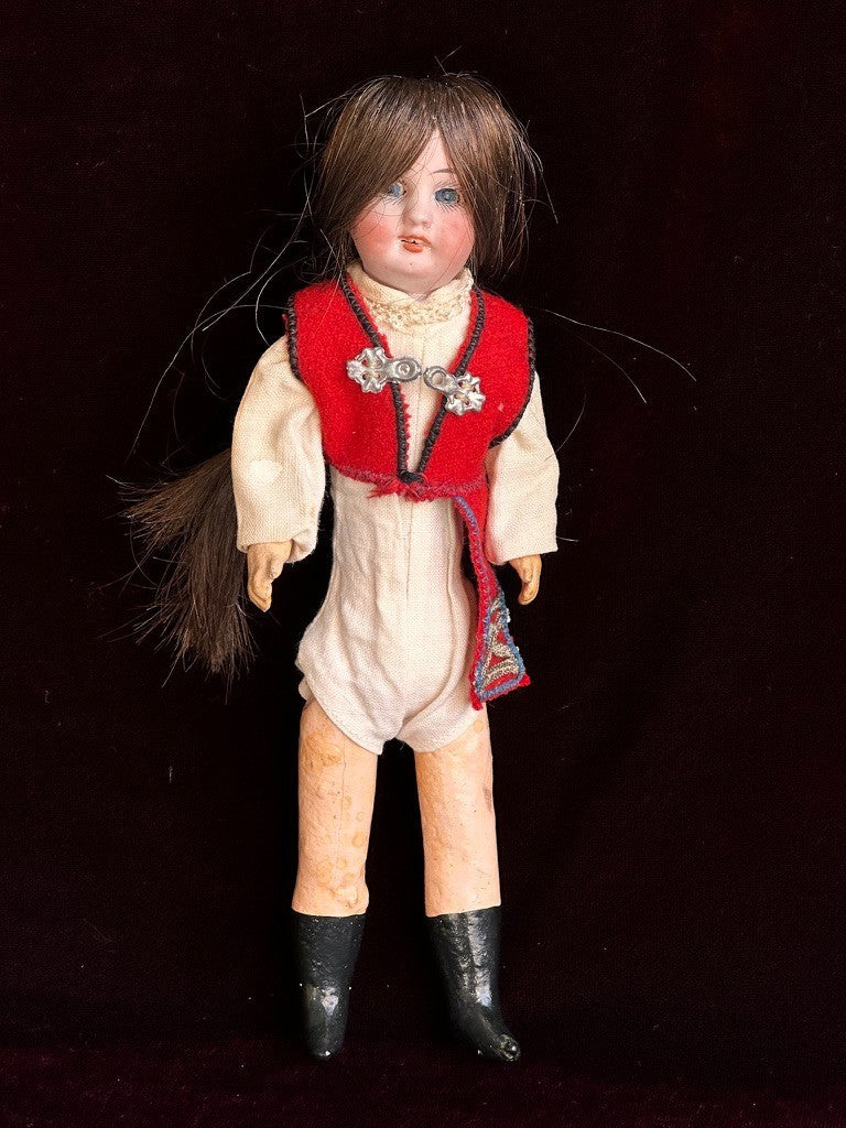 Antique German 8” Gebrüder Kuhnlenz 44-10 Bisque Head Doll