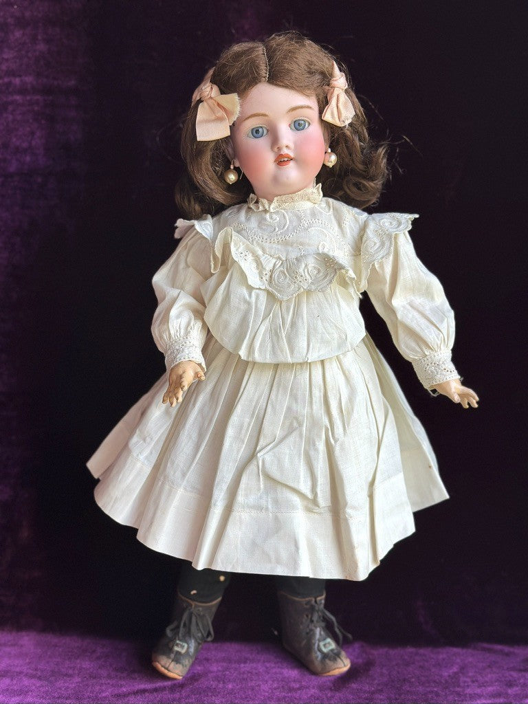 Antique German Kley Hahn Walkure 17.5” Doll Bisque Head Composition Body