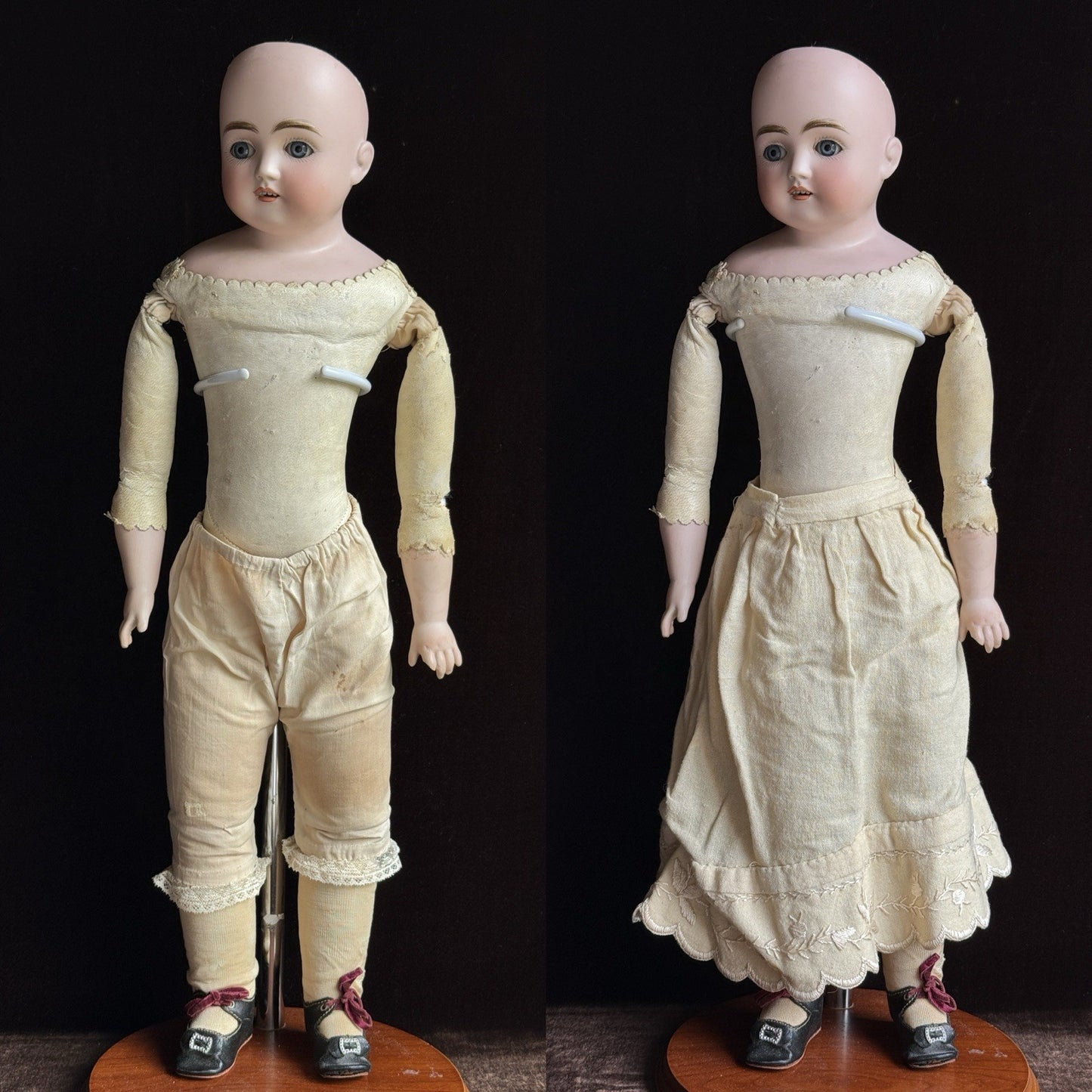 Antique German 20” Early Kestner Alphabet Series Turned Head Bisque Head Doll