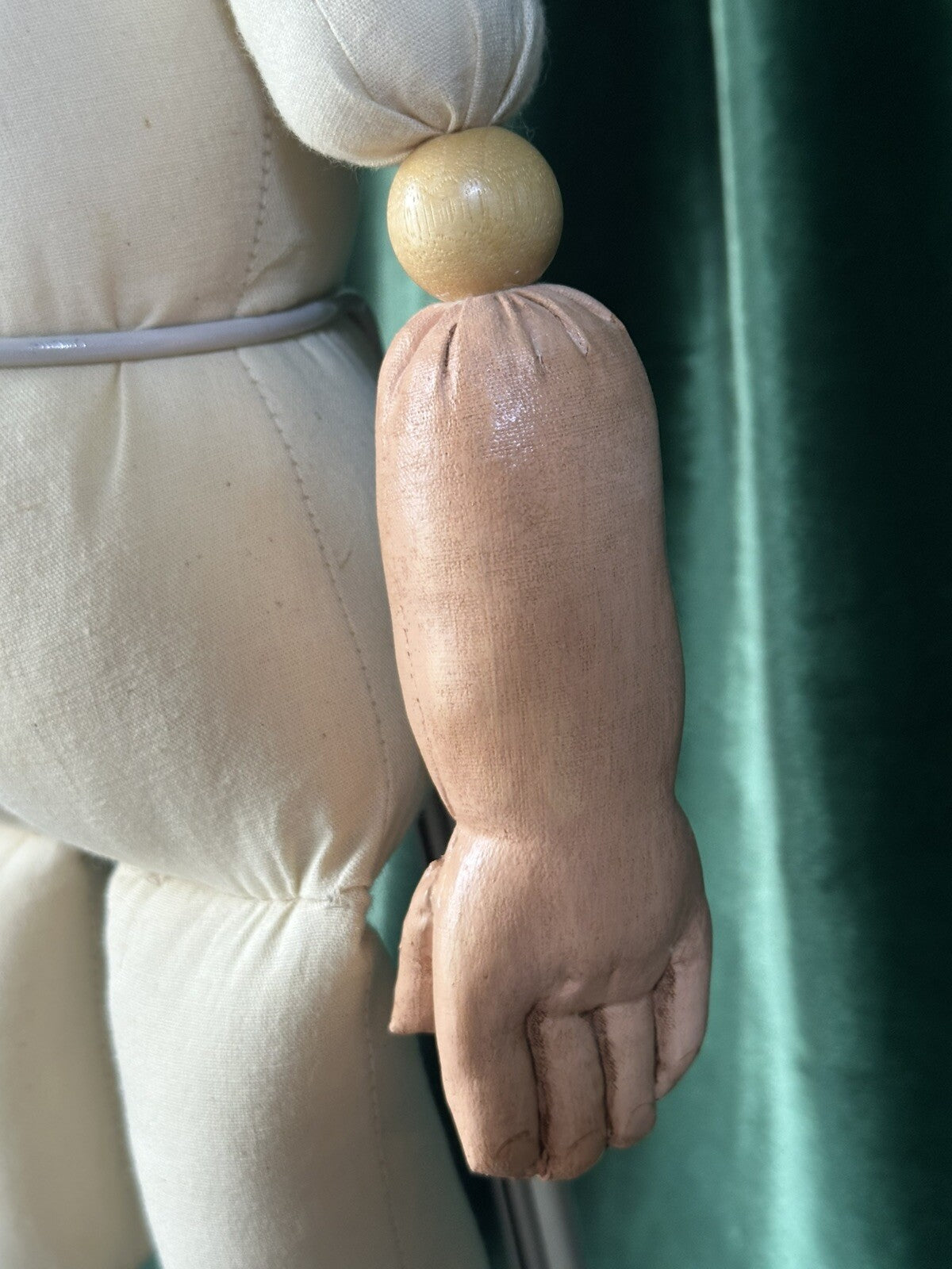 Artist 25” Doll Handmade Oil Painting Over Cloth/Fabric