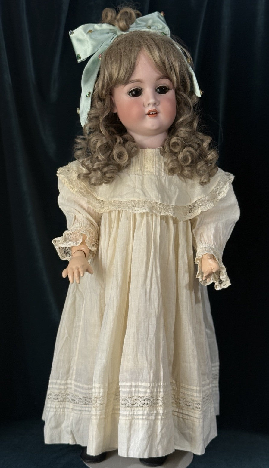 Antique German Schoenau & Hoffmeister 1906 Bisque Head Composition Body 28” Doll