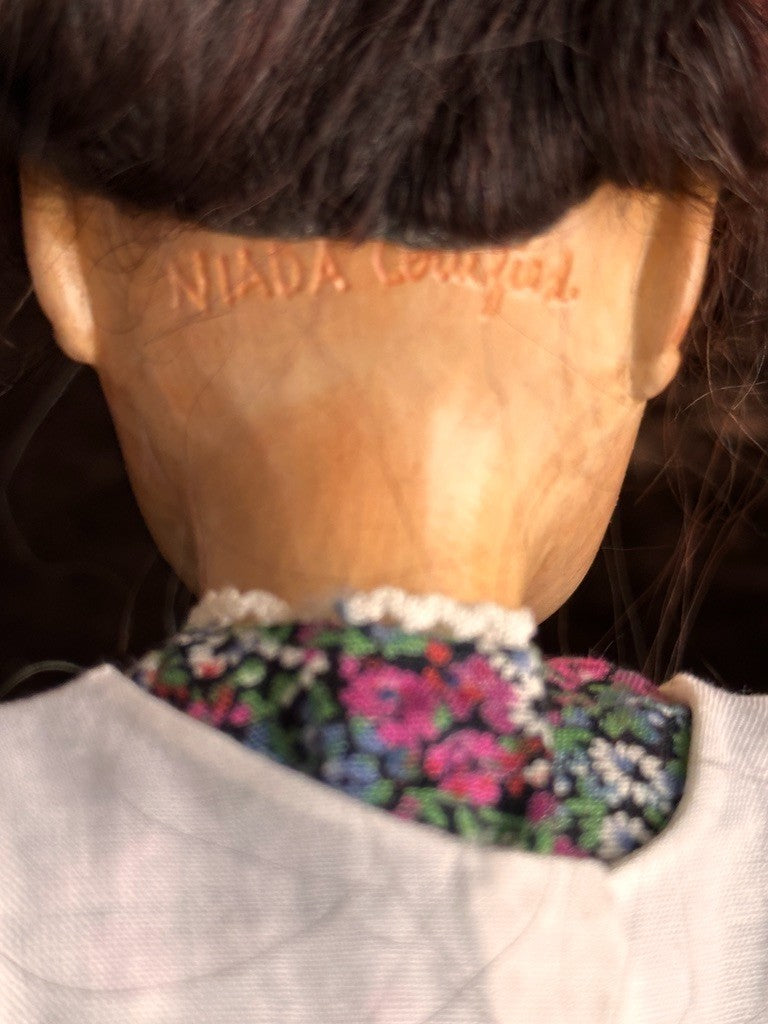 OOAK NIADA Artist Patricia Ryan Brooks 13.5” Wood Hand Carved Doll