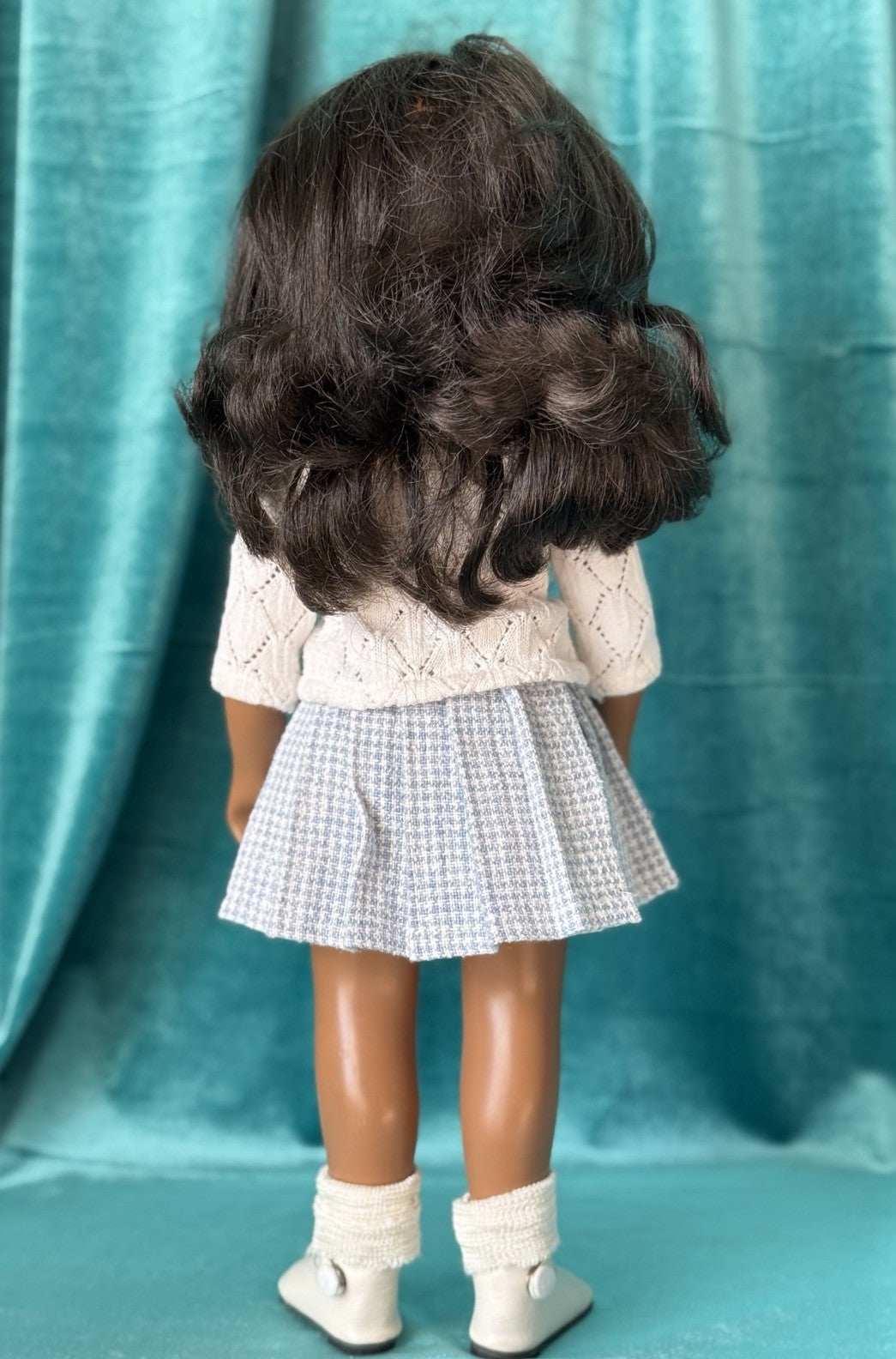 Collectible England Vinyl Sasha Brunette Girl Doll Redressed