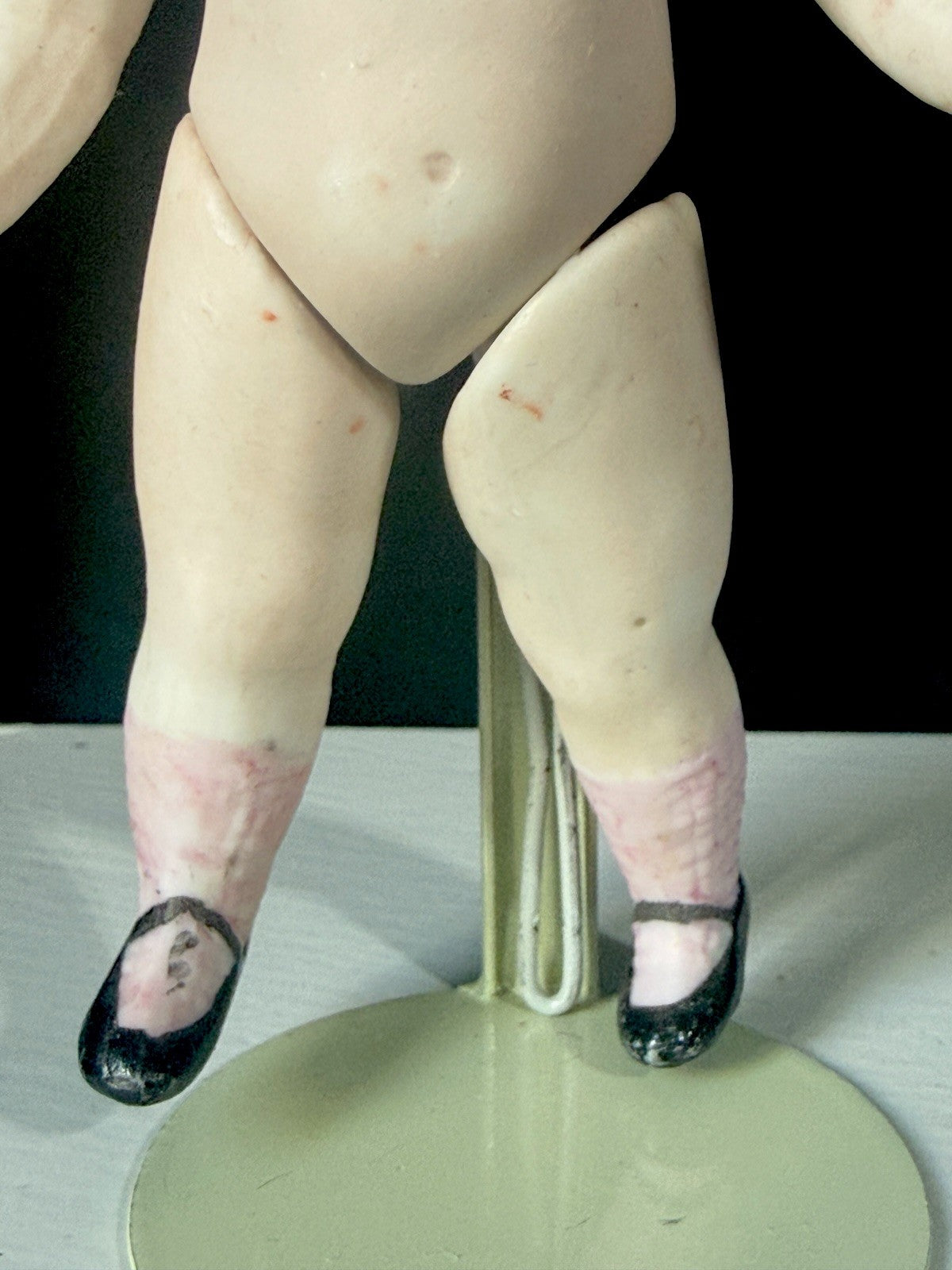 Antique German 4 1/2” All Bisque Mignonette Dollhouse Doll Mold 8491