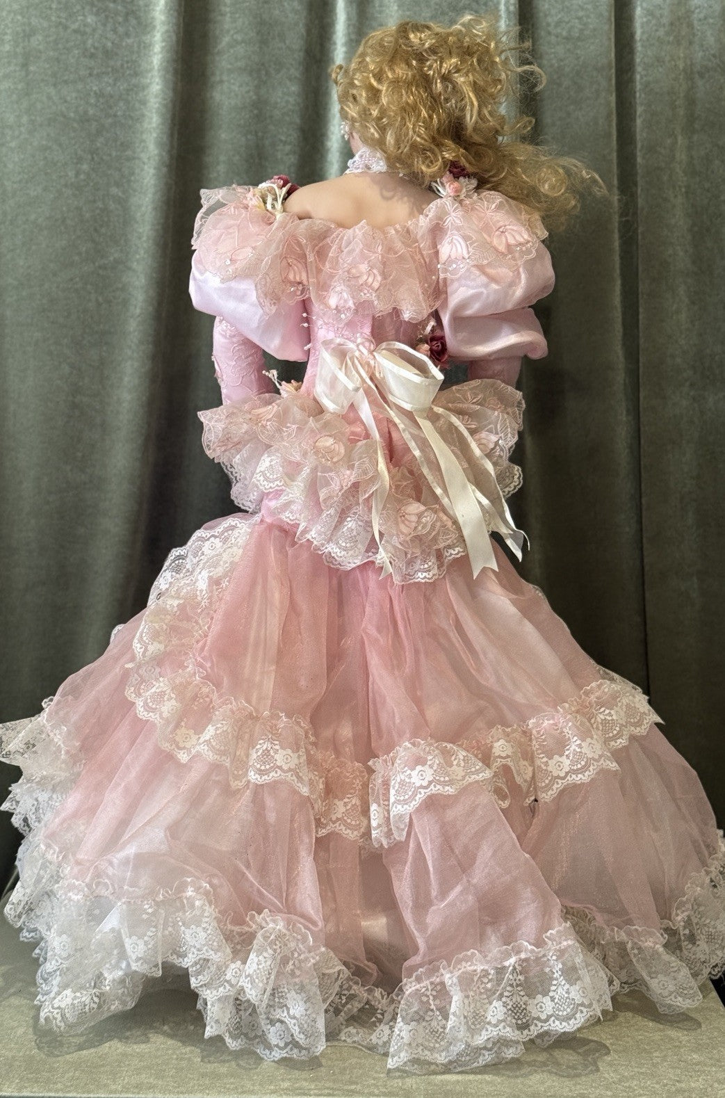 Collectible Large 42” Porcelain Doll “Echo ” by Rustie LE 2000 COA/Stand