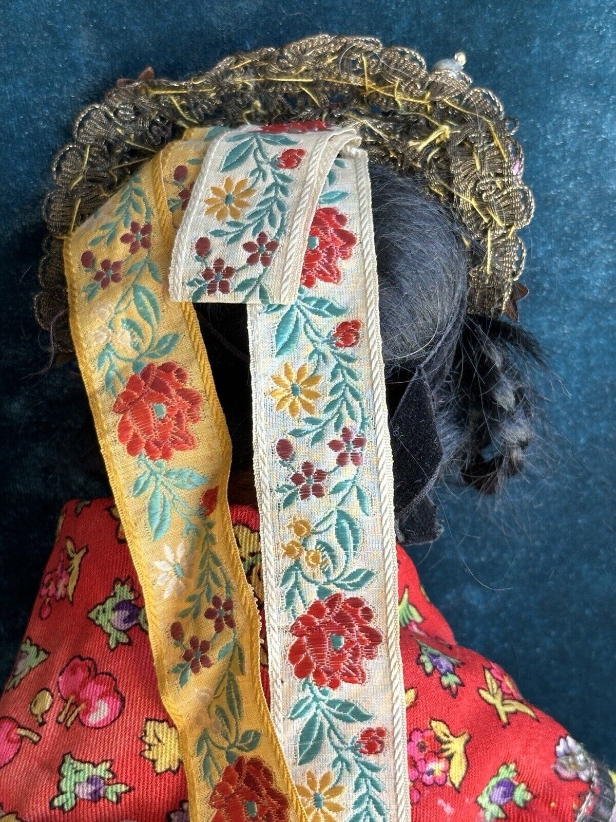 Very Rare 14” Vintage Lenci Portrait (?) Ethnic Felt Boudoir Style Doll