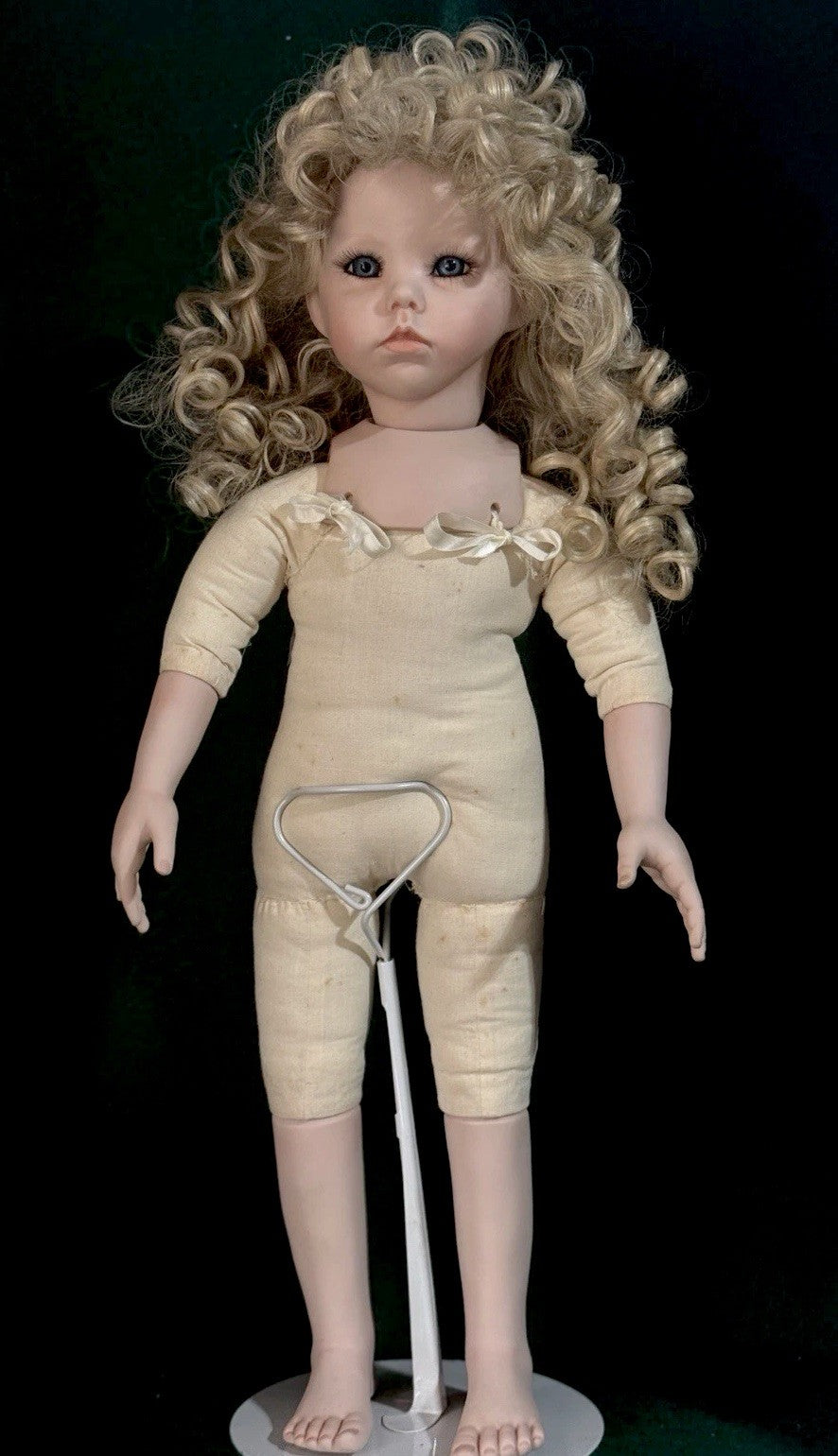 Artist Reproduction Of “Hilary” by Dianna Effner 24” Porcelain and Cloth Doll