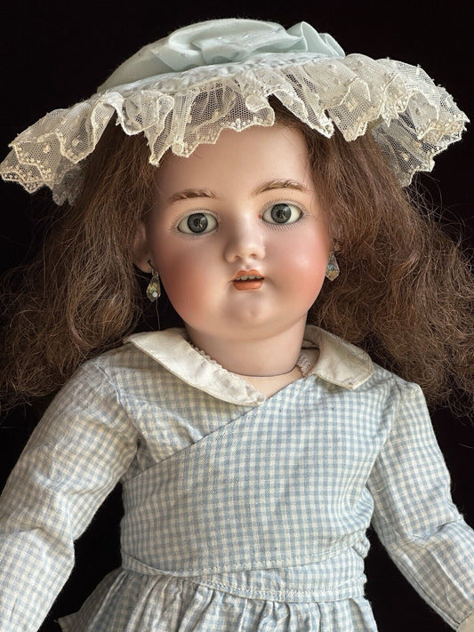 Antique German 22” Franz Schmidt S & C Simon Halbig Bisque Head Doll