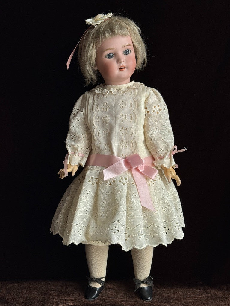 Antique German 22.5” Simon Halbig Baby Blanche Bisque Head Doll