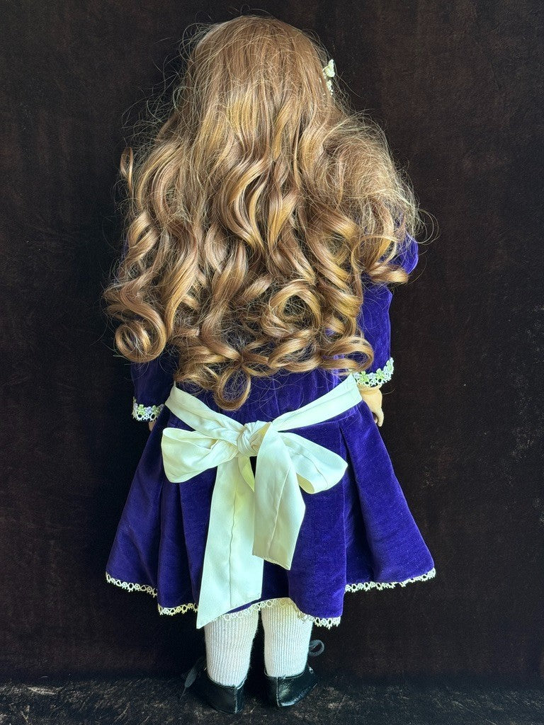 Antique German 27” Hertel Schwab 136 Bisque Head Doll