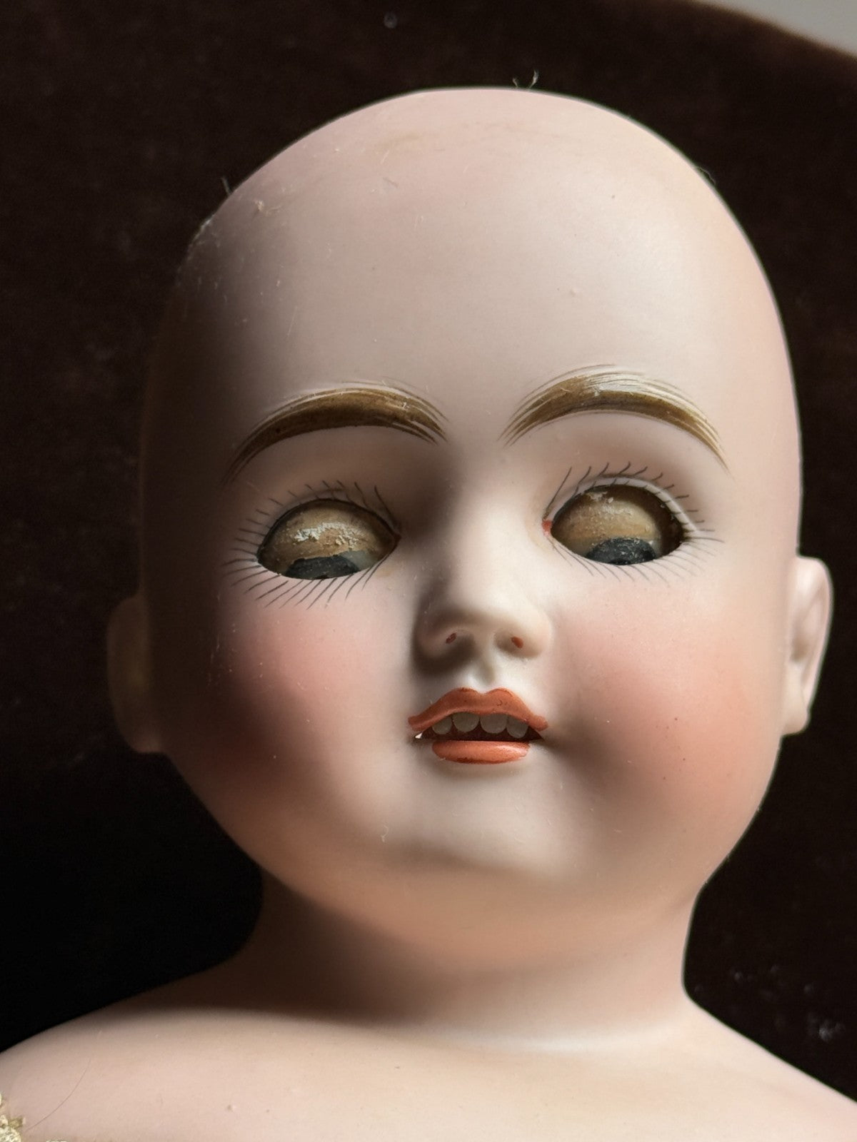 Antique German 20” Early Kestner Alphabet Series Turned Head Bisque Head Doll