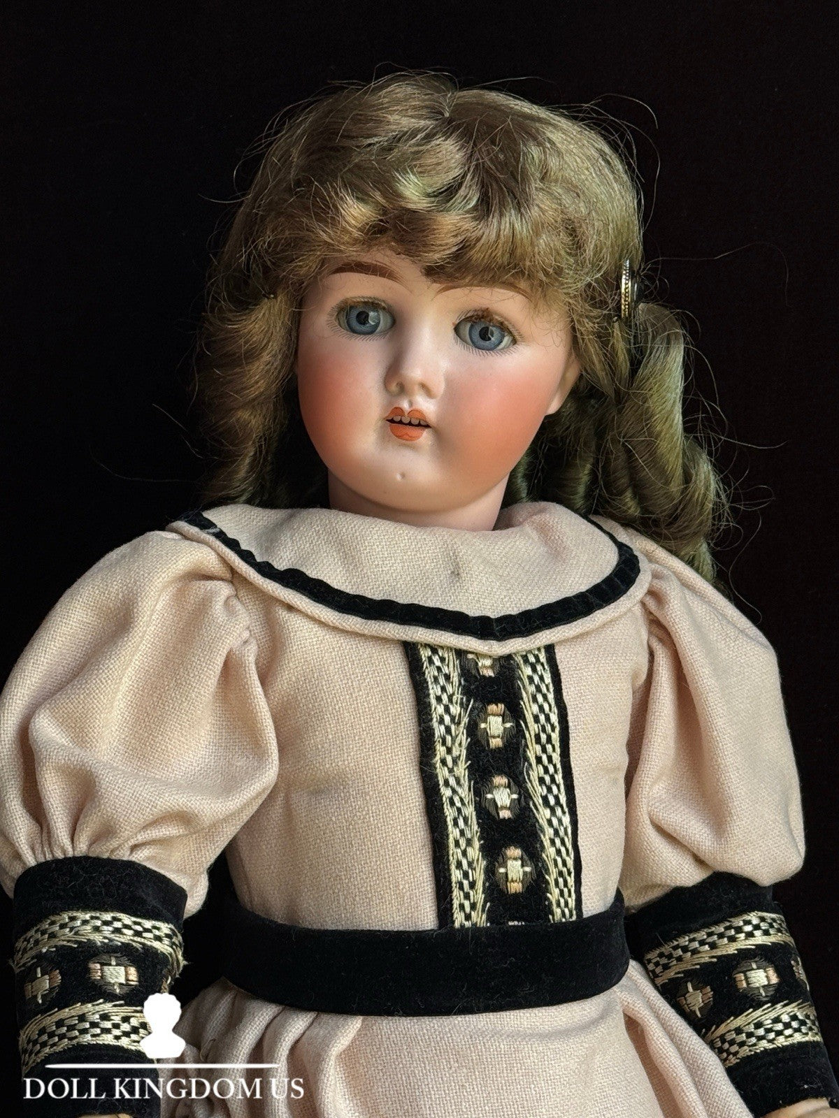 Antique German 23” Hoffmeister/Bergmann (?) Bisque Head Doll
