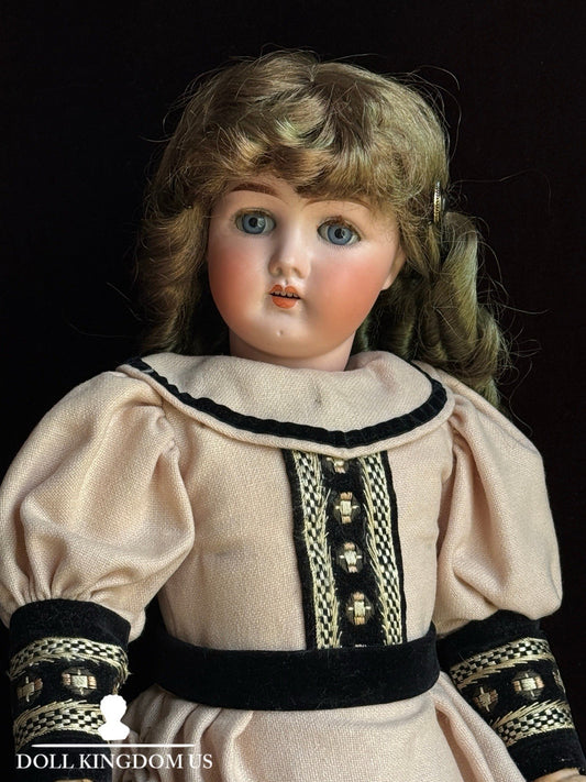 Antique German 23” Hoffmeister/Bergmann (?) Bisque Head Doll