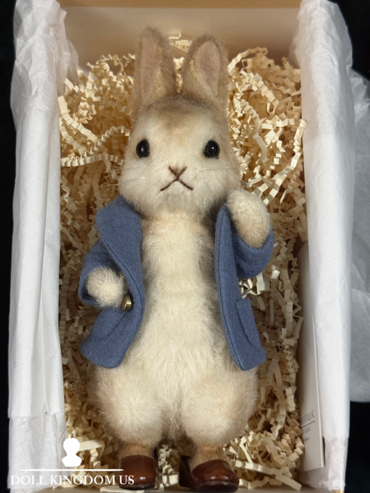 Collectible John Wright 8” Felt Peter Doll Beatrix Potter LE 500 in Box COA