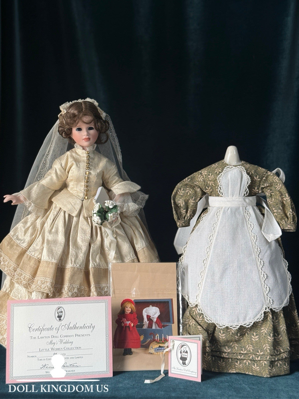 MIB Wendy Lawton “Meg’s Wedding” Wooden and Porcelain 15” Doll LE 175 COA/Tag
