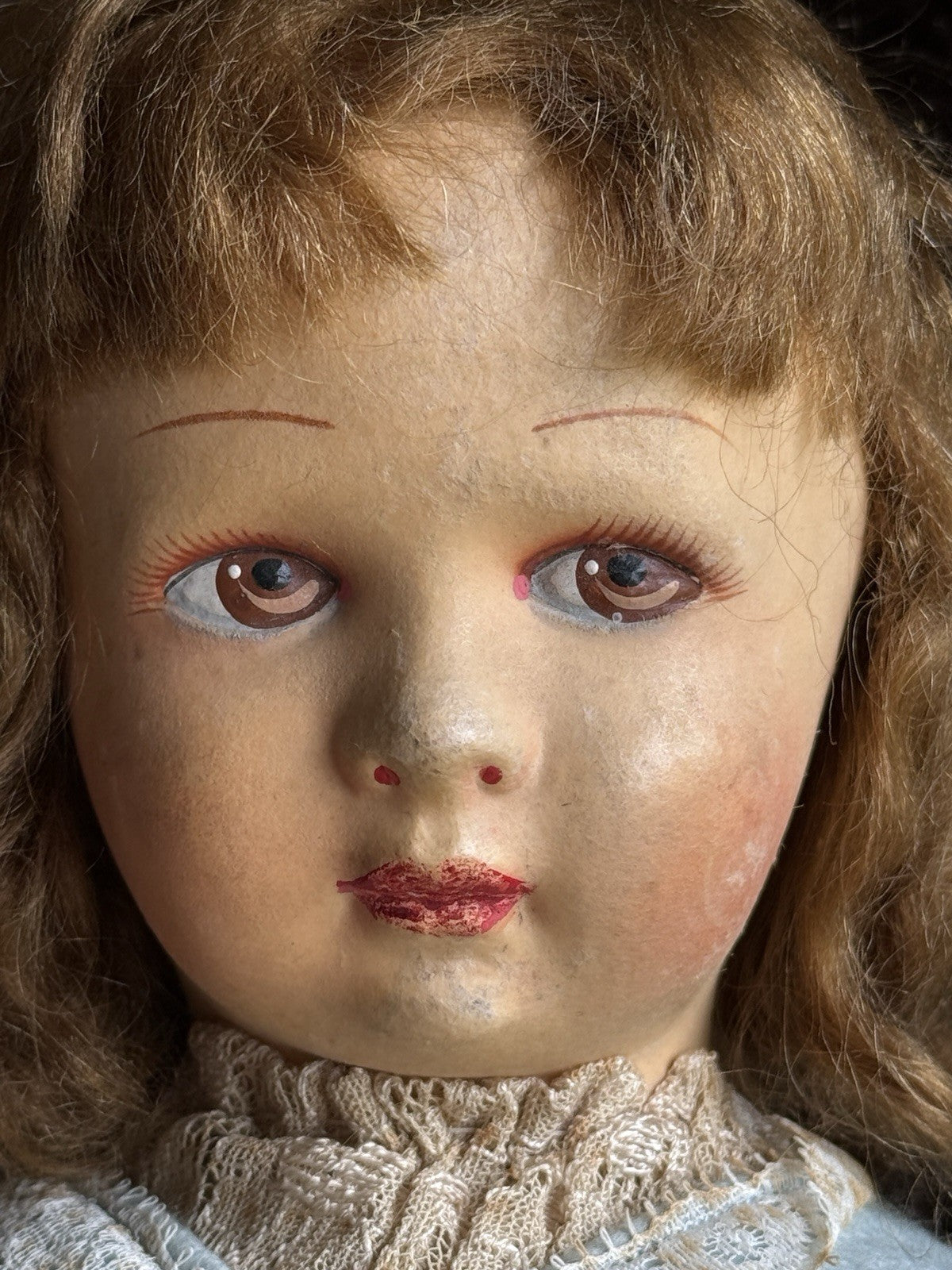 Vintage French 17” Raynal (?) Cloth Felt Character Doll