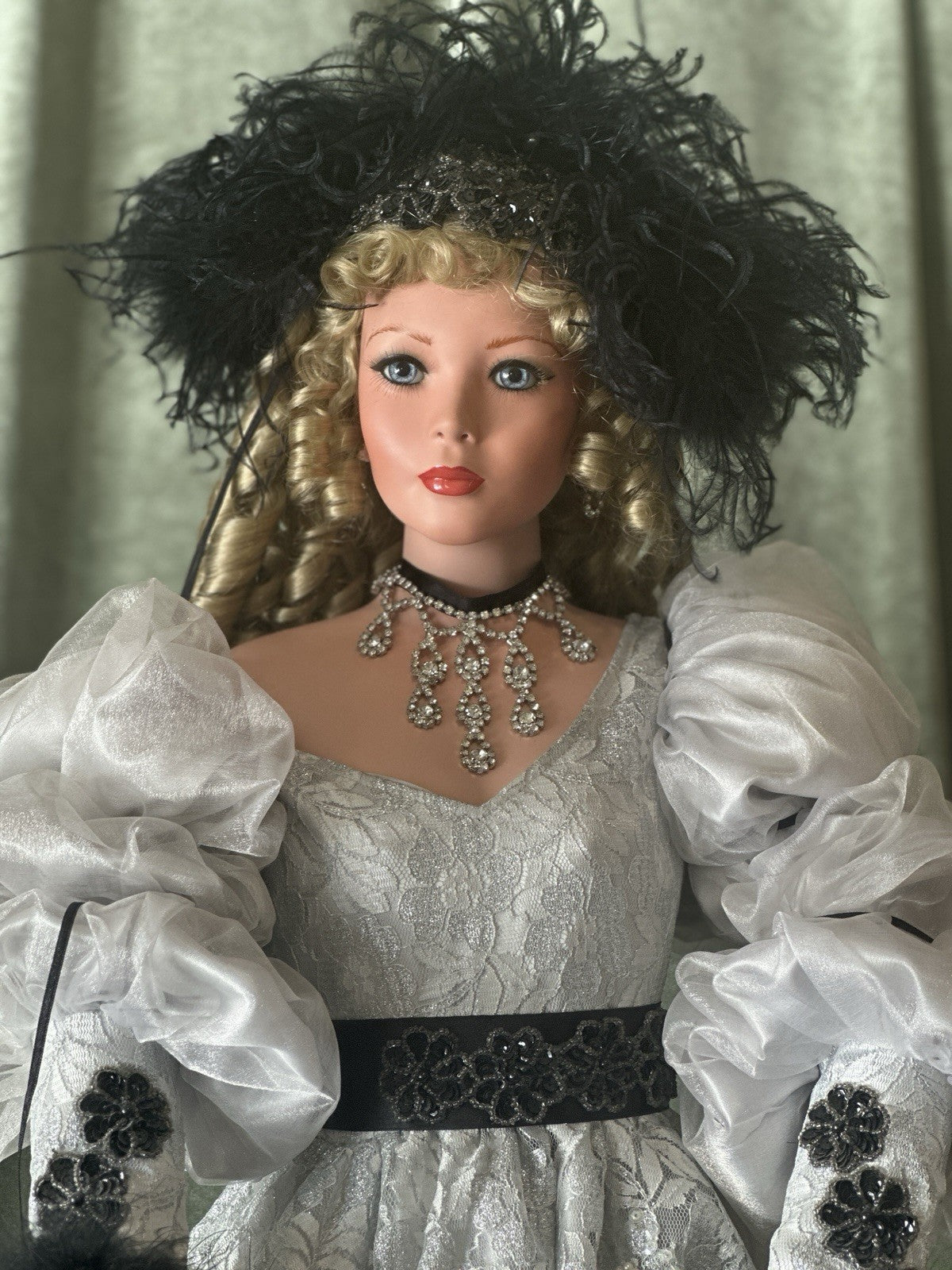 Collectible Large 42” Porcelain Doll “Avalon” by Rustie LE 1000 COA/Stand