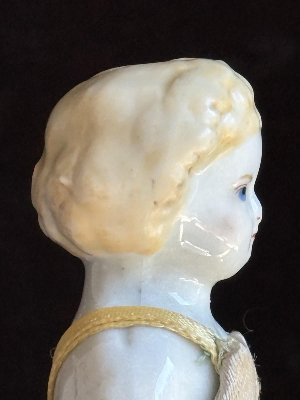 Antique German Miniature 4” Frozen Charlotte China Doll