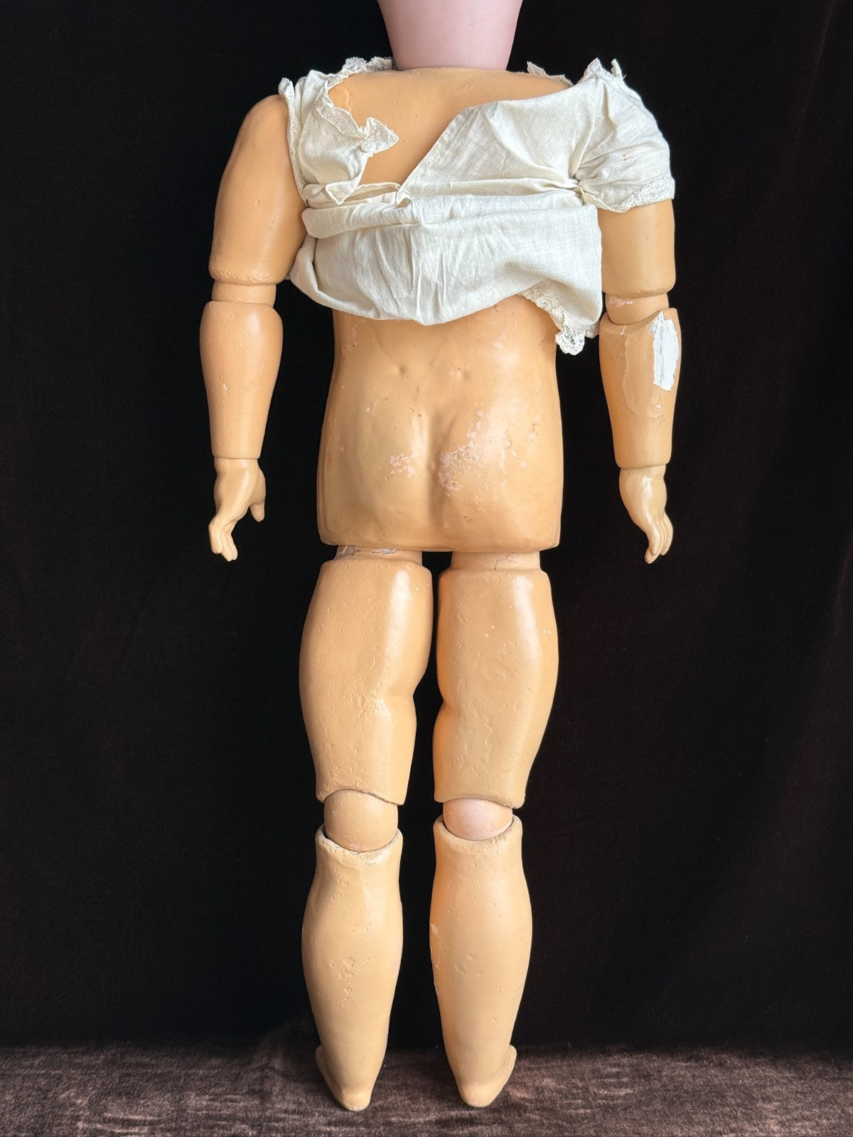 Large Antique German 28.5" C.M. Bergmann and Simon Halbig Bisque Head Doll