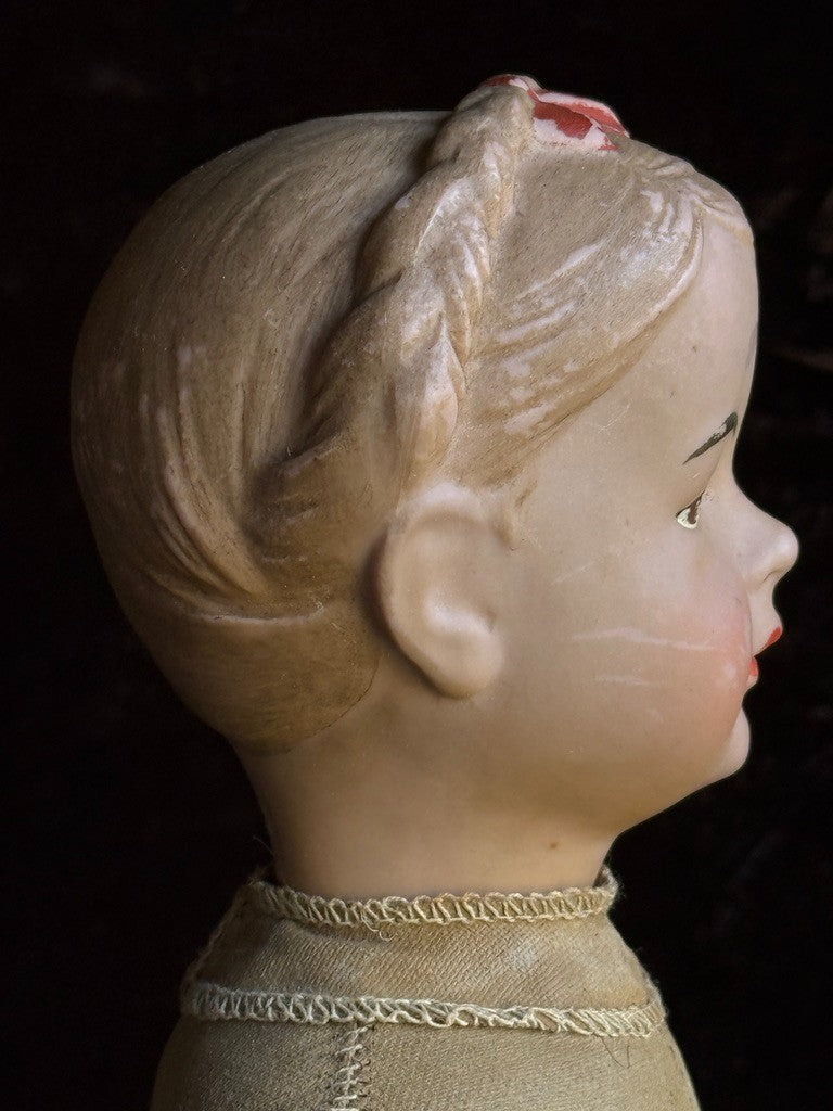 Rare Antique German 12.75” Wagner & Zetzsche Inge Composition Art Character Doll