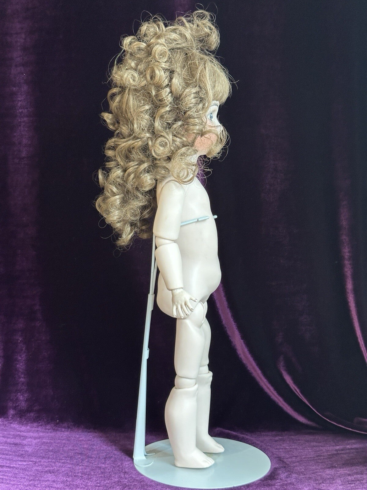Vintage All Porcelain 20” Reproduction of Antique French Andre Thuillier Doll