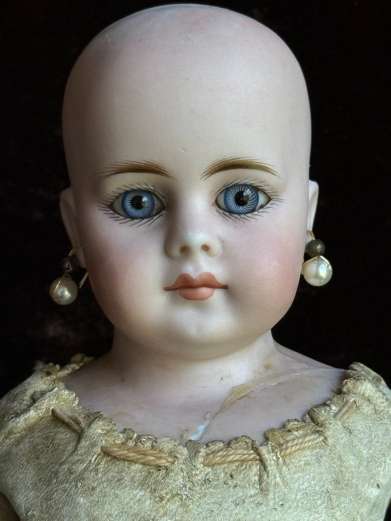 Antique German 16” Gebrüder Kuhnlenz 50 Simon Halbig Belton Bisuqe Head Doll