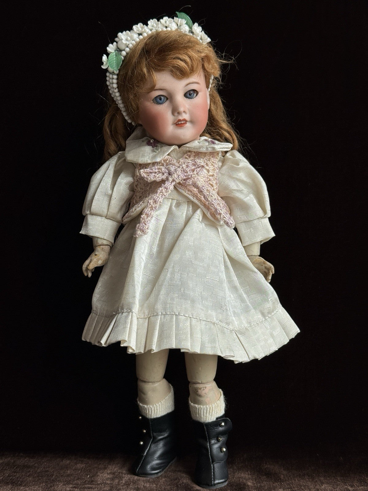 Antique French 13.25” SFBJ (?) Bisque Head Doll