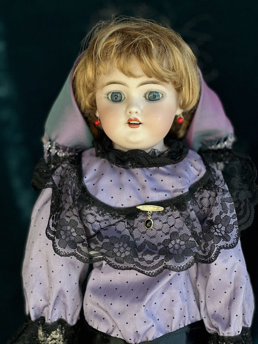 Antique German 20.5” Simon Halbig 1040 Bisque Shoulder Head Doll